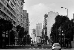 Image du Maroc Professionnelle de  Casablanca Avenue Hassan II, le nouveau quartier d’affaires de Casablanca, où les sièges d'une grande partie des plus importants groupes financiers du pays, banques, assurances, groupes de crédit ont élus domicile loin des encombrements quotidiens du centre-ville, Mercredi 1er Octobre 2008. (Photo / Abdeljalil Bounhar) 